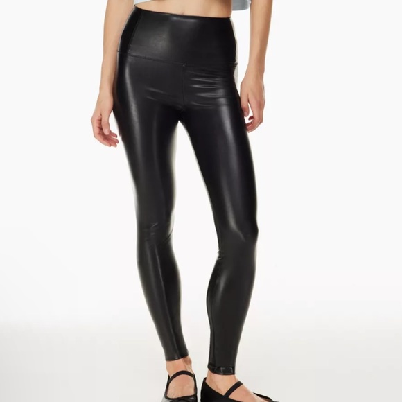 WILDFRED FREE black vegan leather Daria Pant. Size: M. - Picture 1 of 4